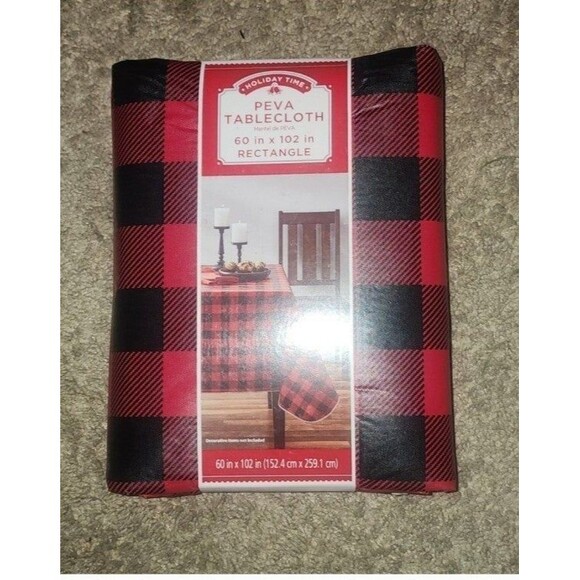 PEVA  Buffalo Tablecloth 60in X 84in - Picture 2 of 4